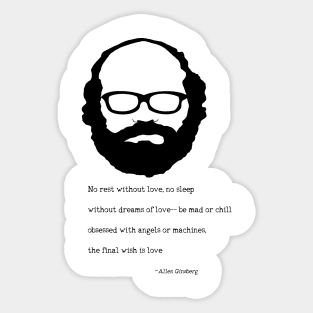 Allen Ginsberg  Quote Sticker